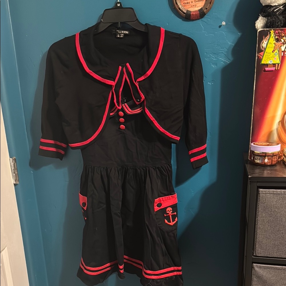 Black and Red Nautical Dress
